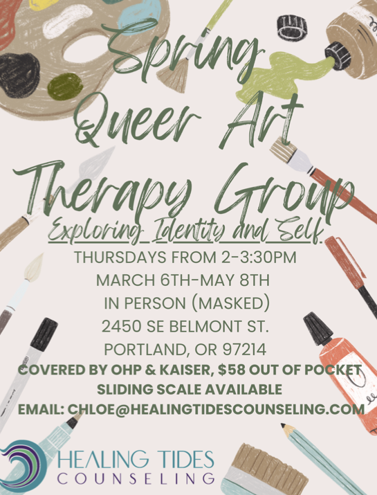 Queer Art Therapy Group Spring 2025